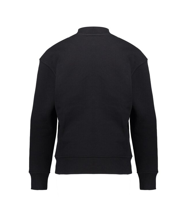 Geisha winter sweater meisjes - zwart - knopen op schouder