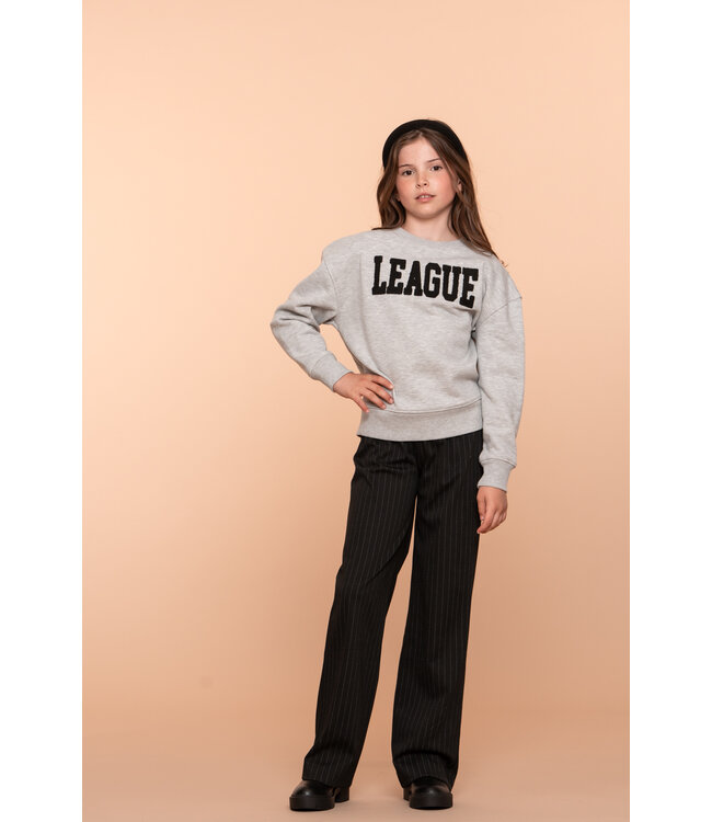 Geisha winter sweater meisjes - grijs/zwart - league