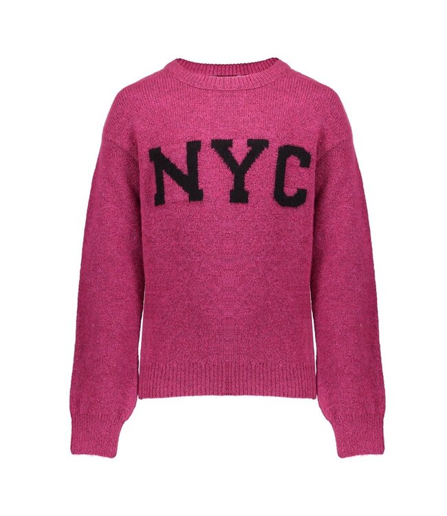 Geisha winter trui meisjes - roze/zwart - NYC