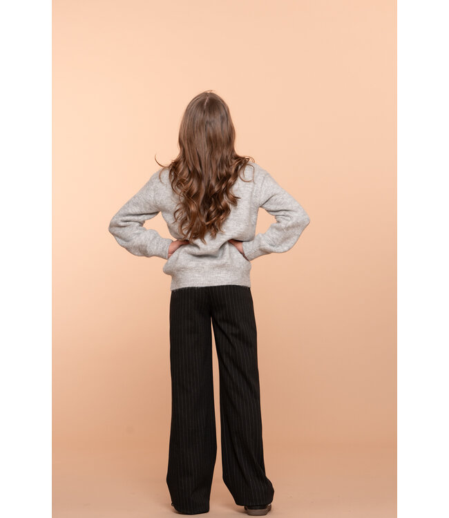 Geisha winter trui meisjes - grijs/zwart - NYC