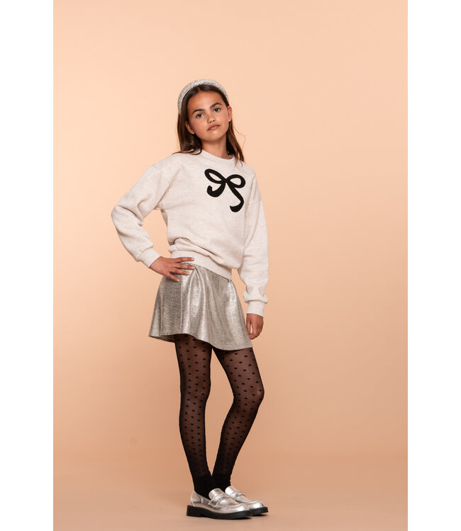 Geisha winter shiny rok meisjes - zilver