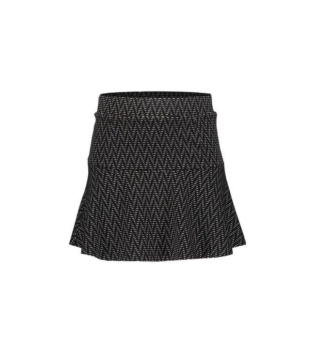 Geisha winter rok meisjes - zwart/wit - jacquard