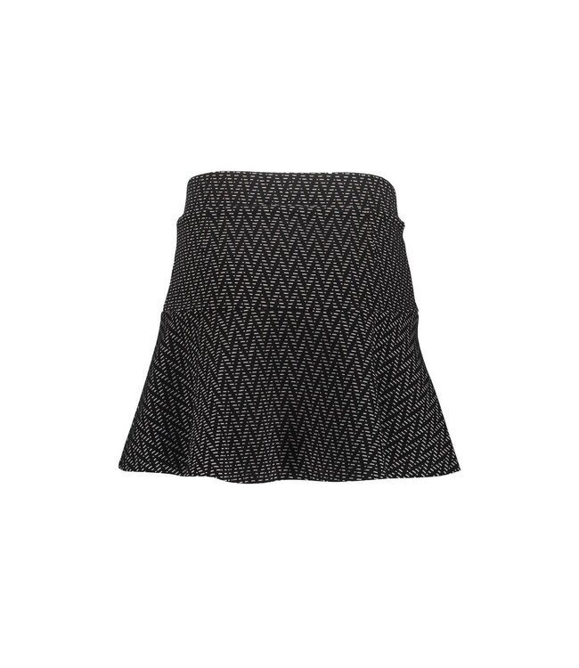 Geisha winter rok meisjes - zwart/wit - jacquard