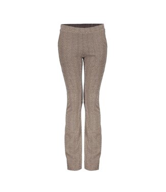 Geisha winter flare broek meisjes - bruin/goud - jacquard