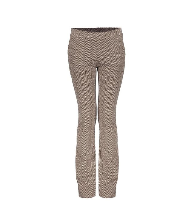 Geisha winter flare broek meisjes - bruin/goud - jacquard