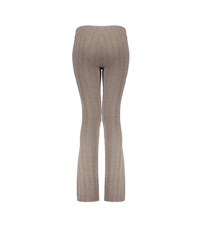 Geisha winter flare broek meisjes - bruin/goud - jacquard