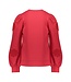 Geisha winter sweater meisjes - rood - bloemen op mouw