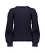 Geisha winter sweater meisjes - navy - bloemen op mouw
