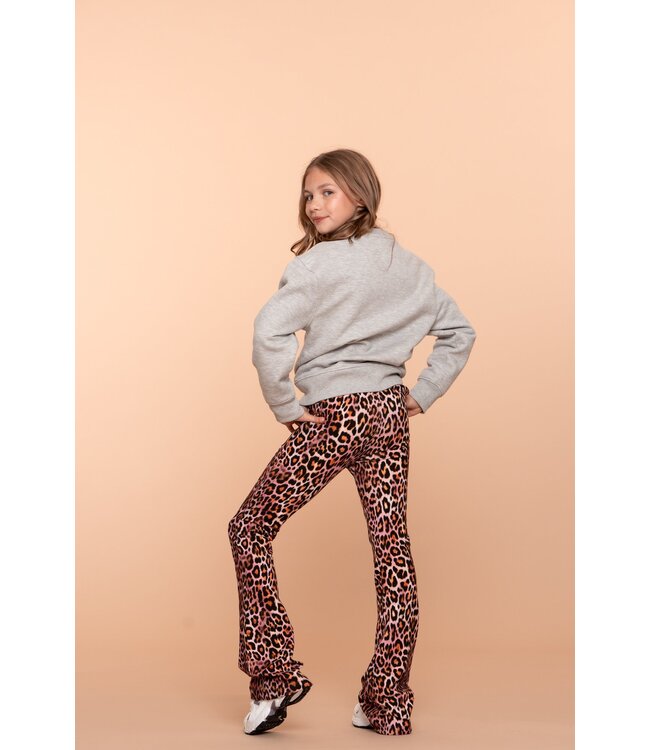 Geisha winter sweater meisjes - grijs/roze - atelier