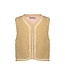 Geisha winter gilet meisjes - zand - zigzag, teddy borduursel