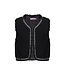 Geisha winter gilet meisjes - zwart - zigzag, teddy borduursel