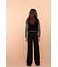 Geisha winter gilet meisjes - zwart - zigzag, teddy borduursel