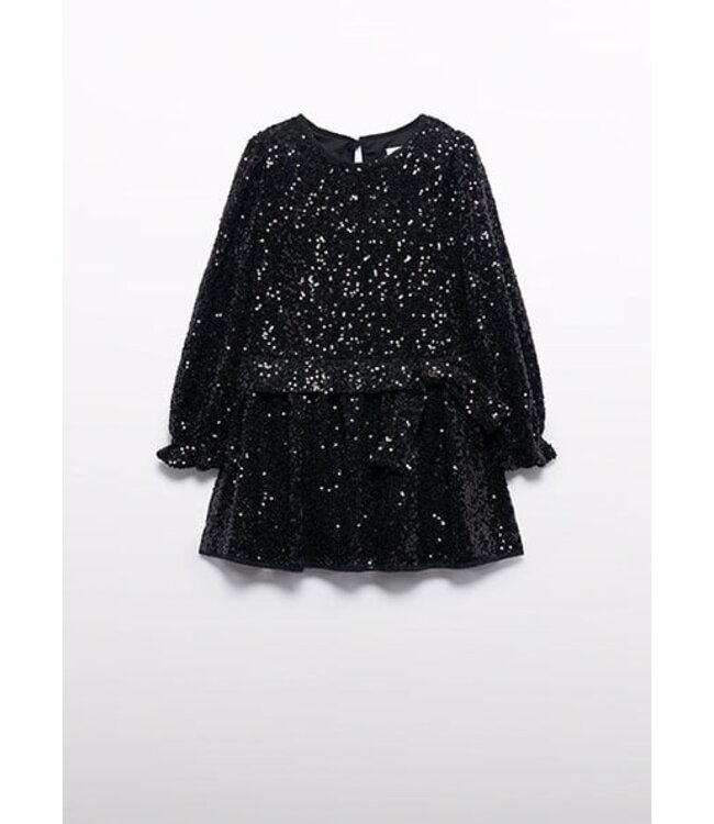 Abel & Lula winter jurk meisjes - zwart - pailletten