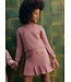 Abel & Lula winter rok-set meisjes - roze - gebreid
