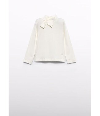 Abel & Lula winter sweater meisjes - wit - turtleneck - gebreid