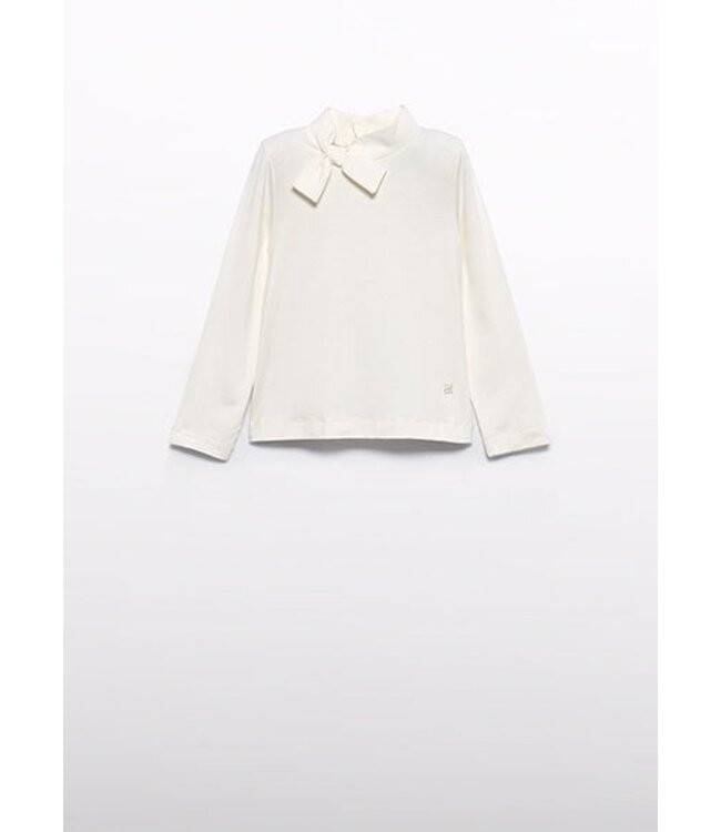 Abel & Lula winter sweater meisjes - wit - turtleneck - gebreid