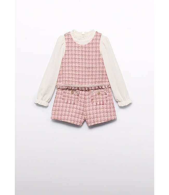 Abel & Lula winter bermuda-set meisjes - roze