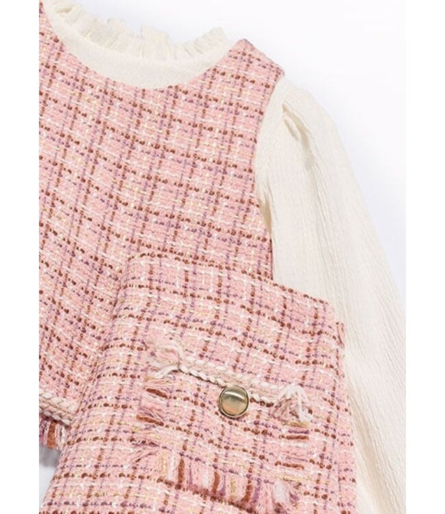 Abel & Lula winter bermuda-set meisjes - roze