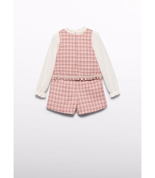 Abel & Lula winter bermuda-set meisjes - roze