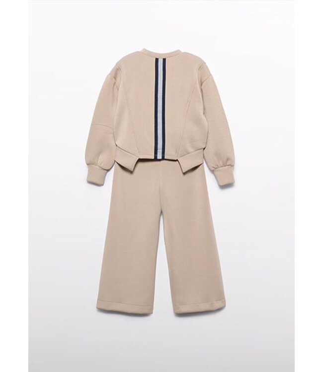 Abel & Lula winter broek-set meisjes - beige - gebreid