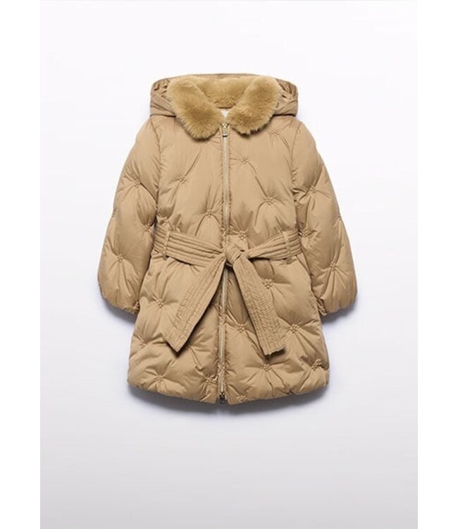 Abel & Lula winter jas meisjes - bruin - gewatteerd