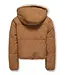 Kids ONLY winter winterjas meisjes - bruin - KogMaria - puffer, omkeerbaar