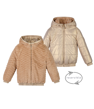 Le Chic winter bomberjack meisjes - goud - Bente - omkeerbaar