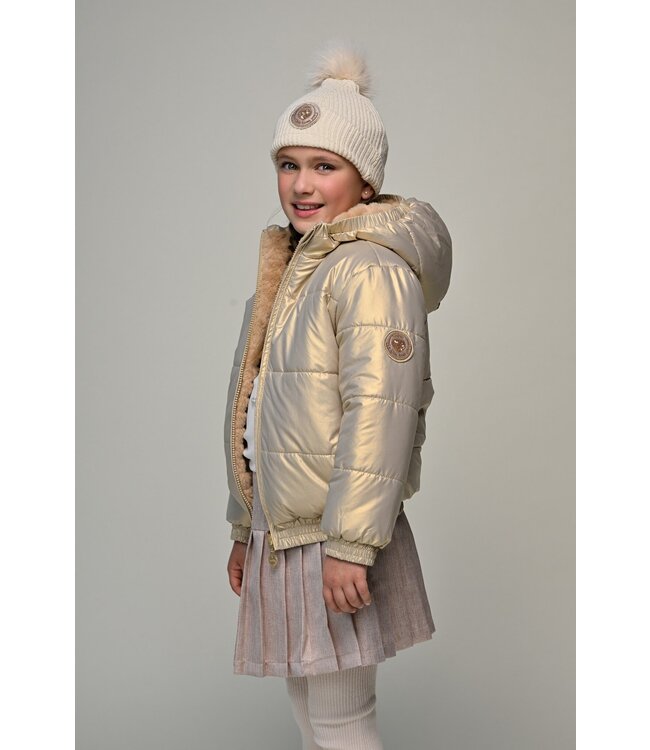 Le Chic winter bomberjack meisjes - goud - Bente - omkeerbaar