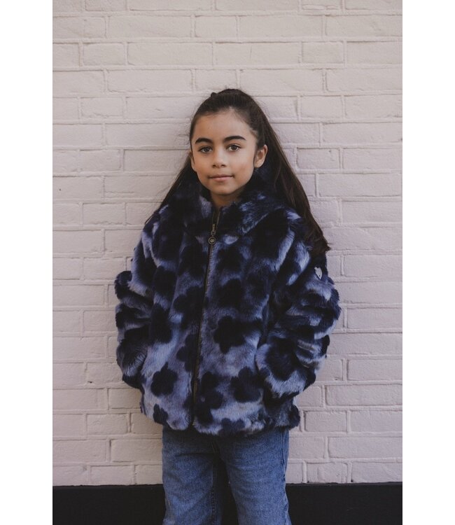 LOOXS Little winter jas meisjes - navy blauw - omkeerbaar