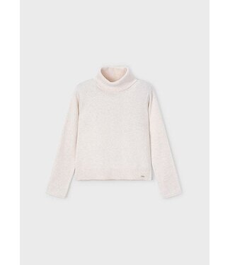 Mayoral winter sweater meisjes - zand - turtleneck - gebreid