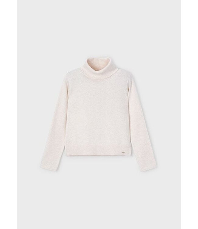 Mayoral winter sweater meisjes - zand - turtleneck - gebreid