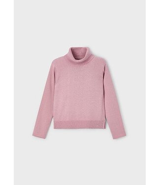 Mayoral winter sweater meisjes - roze - turtleneck - gebreid