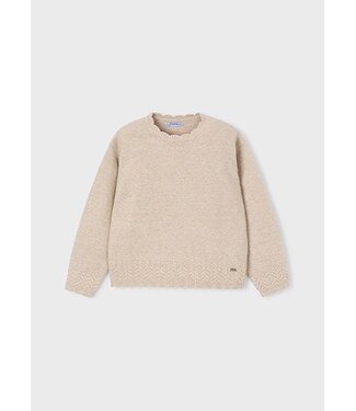 Mayoral winter sweater meisjes - bruin - gebreid