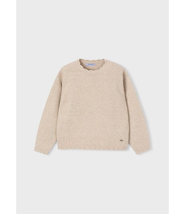 Mayoral winter sweater meisjes - bruin - gebreid