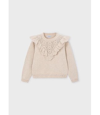 Mayoral winter sweater meisjes - zand - gebreid