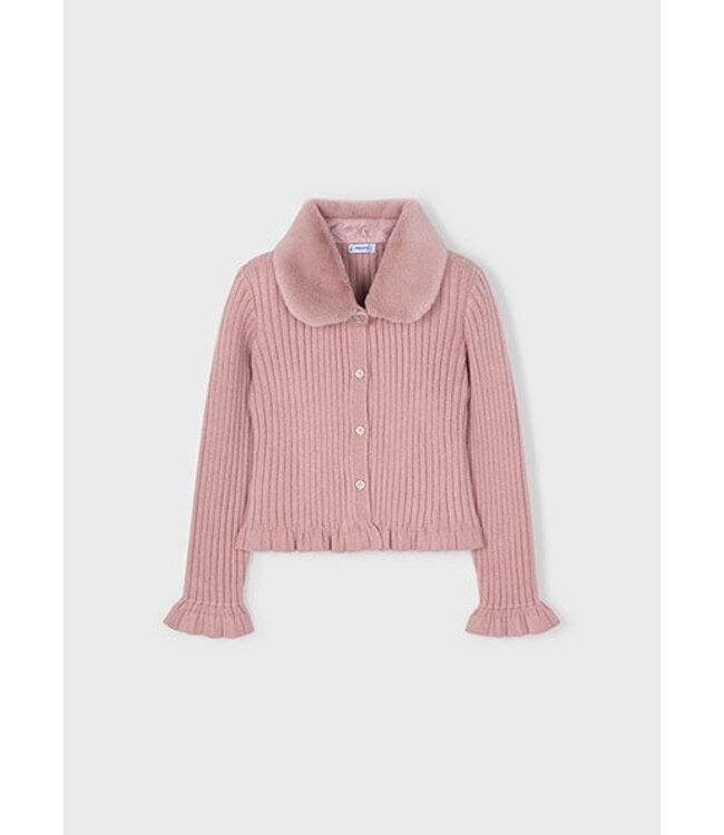 Mayoral winter vest meisjes - roze - fur