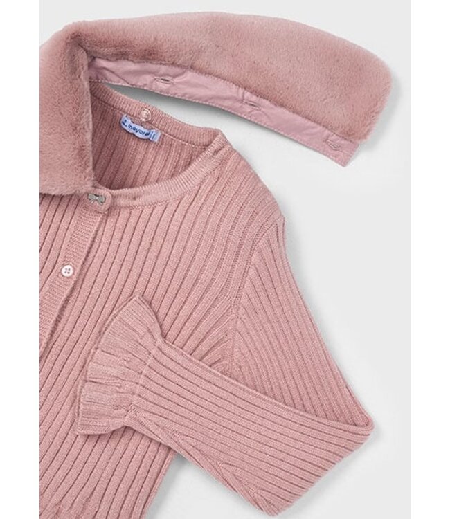 Mayoral winter vest meisjes - roze - fur