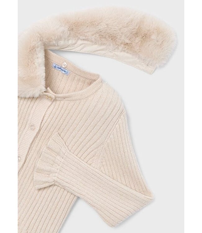 Mayoral winter vest meisjes - bruin - fur