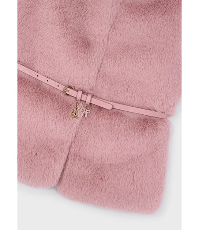 Mayoral winter vest meisjes - roze - met riem