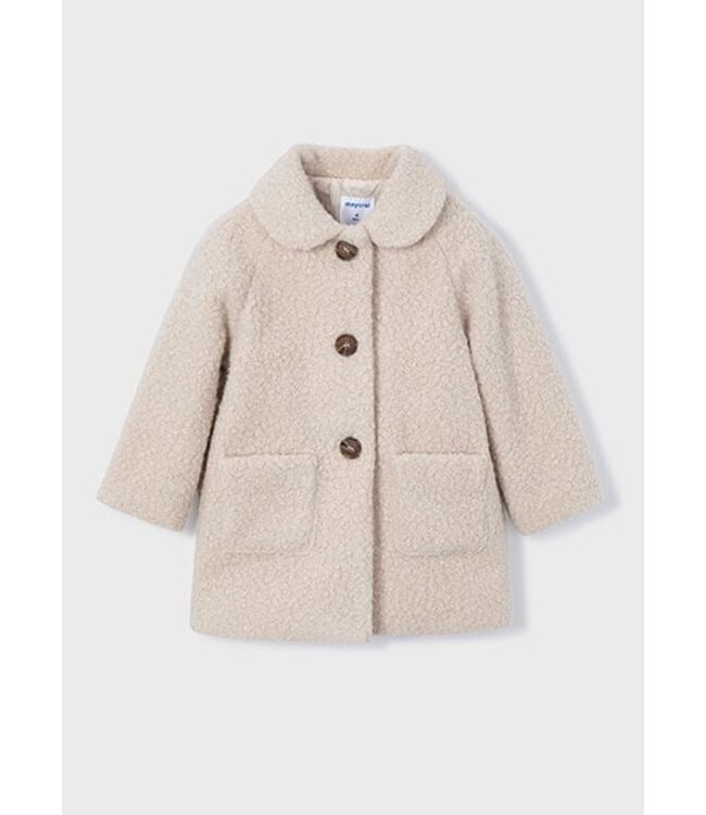 Mayoral winter shearling jas meisjes - zand