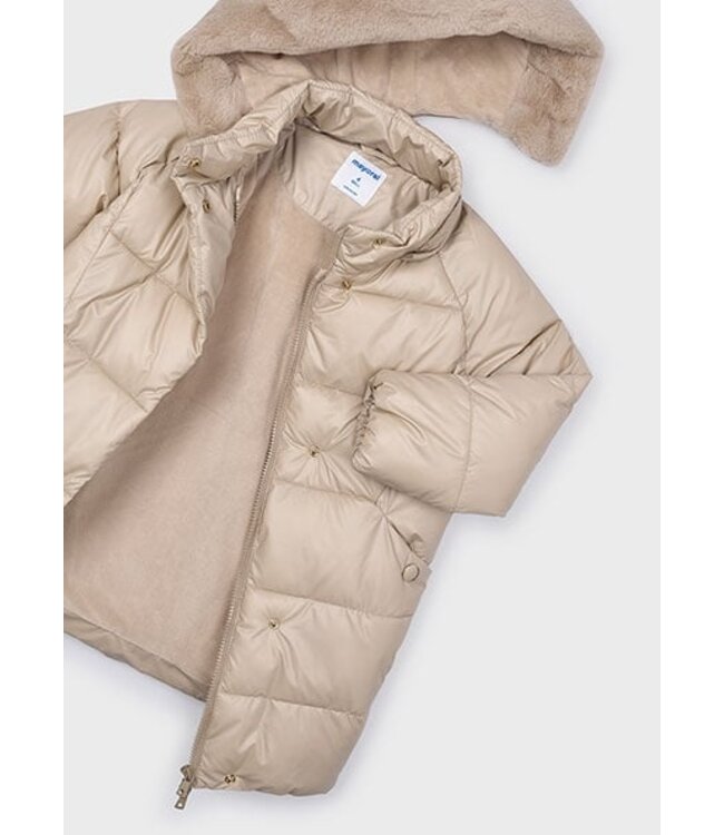 Mayoral winter jas meisjes - zand - lang