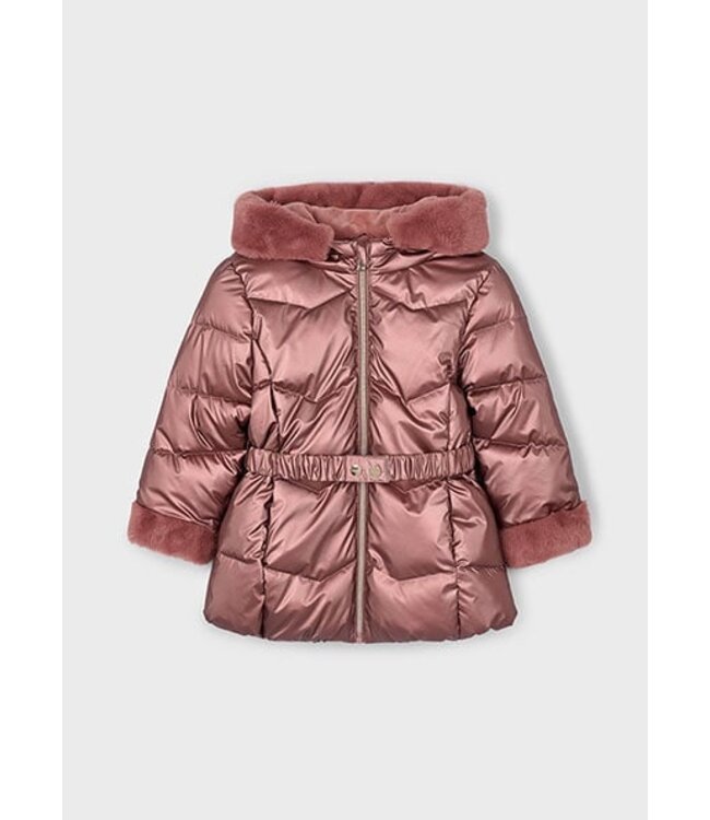 Mayoral winter jas meisjes - roze - glossy