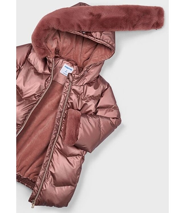 Mayoral winter jas meisjes - roze - glossy