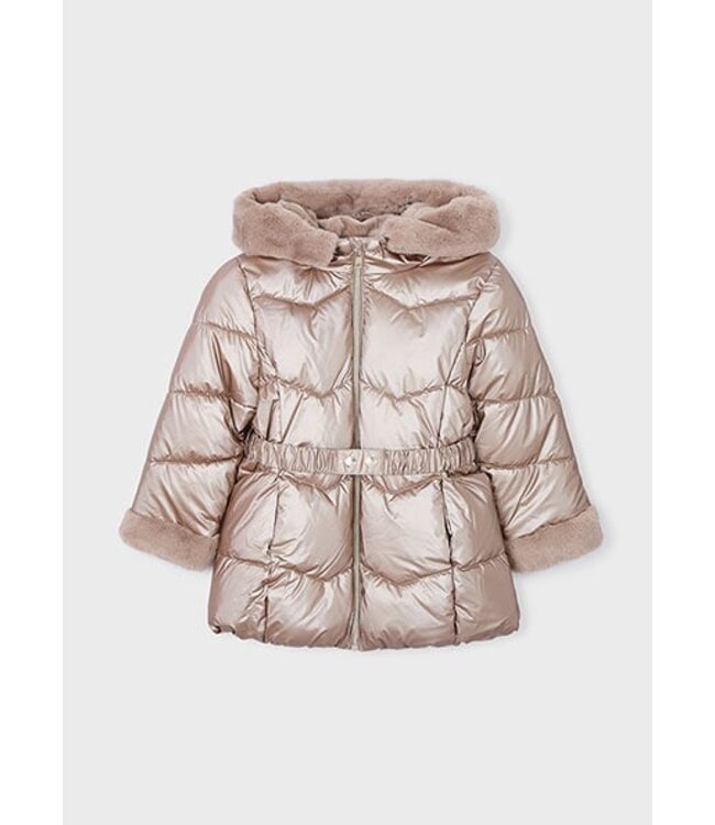 Mayoral winter jas meisjes - bruin - glossy