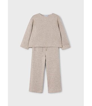 Mayoral winter broek-set meisjes - bruin - gebreid