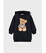 Mayoral winter jurk meisjes - zwart - fleece - capuchon