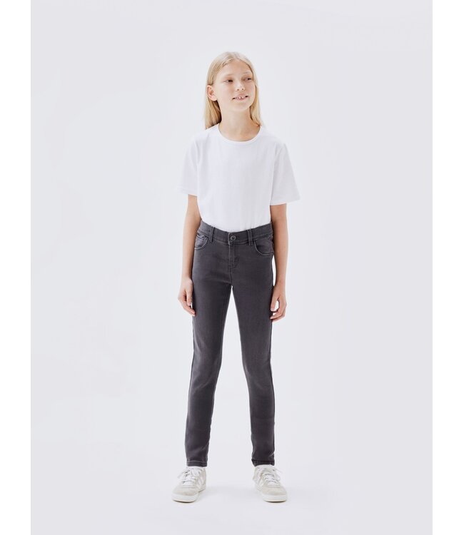 Name it winter jeans broek meisjes - donker grijs - skinny fit - NkfPolly