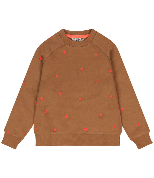 Tumble & Dry winter sweater meisjes - bruin - Belle Plagne