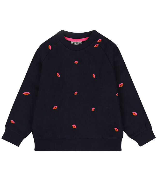 Tumble & Dry winter sweater meisjes - navy blauw - Bisous