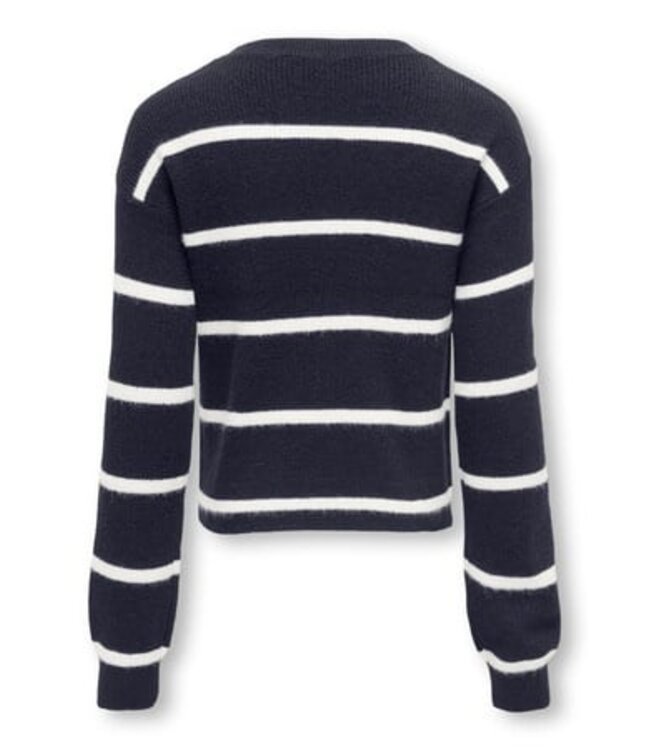 Kids ONLY winter sweater meisjes - blauw - KogFranca - loose fit, gebreid